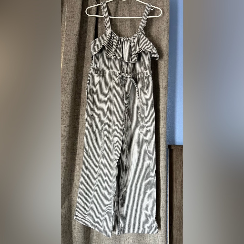 Zara striped jumpsuit